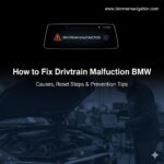 BMW drivetrain malfunction warning on dashboard